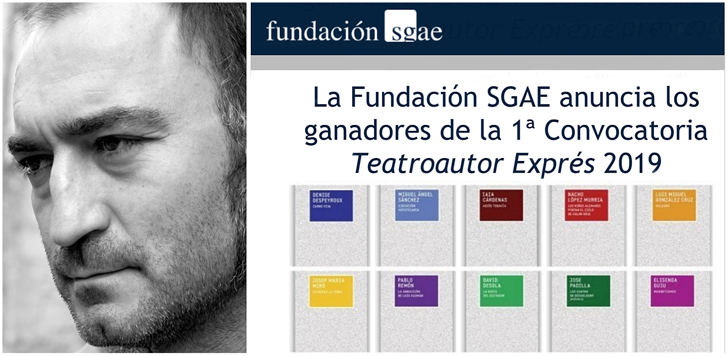 El dramaturgo valenciano Jacobo Julio Roger, ganador de la 1ª Convocatoria Teatroautor Exprés 2019