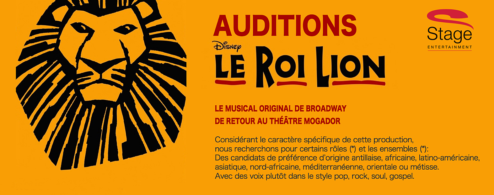 Audiciones  “LE  ROI  LION”