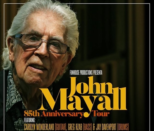 El cantante Británico John Mayall aterriza en la Sala Moon