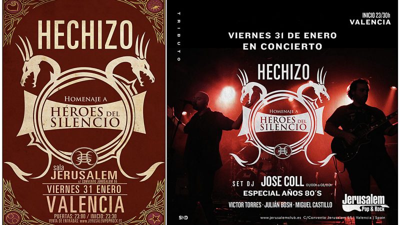 HECHIZO, El Tributo a HÉROES DEL SILENCIO, llega a la Sala Jerusalem