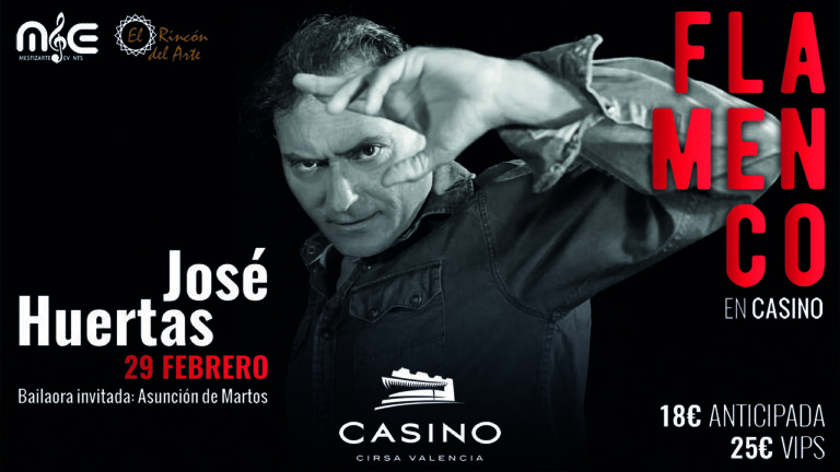 José Huertas se une al Ciclo de Flamenco de Casino Cirsa Valencia con un espectáculo muy personal
