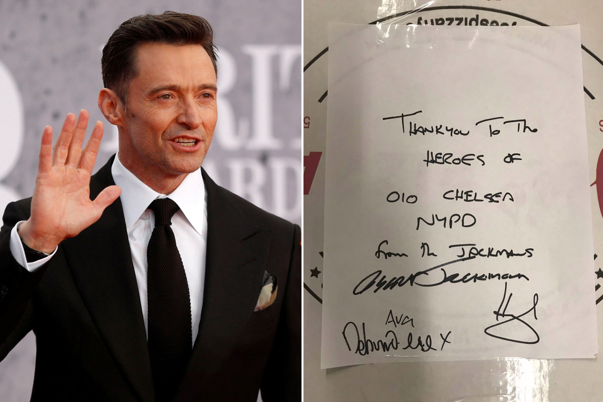 El actor Hugh Jackman envía pizzas a la policía de New York