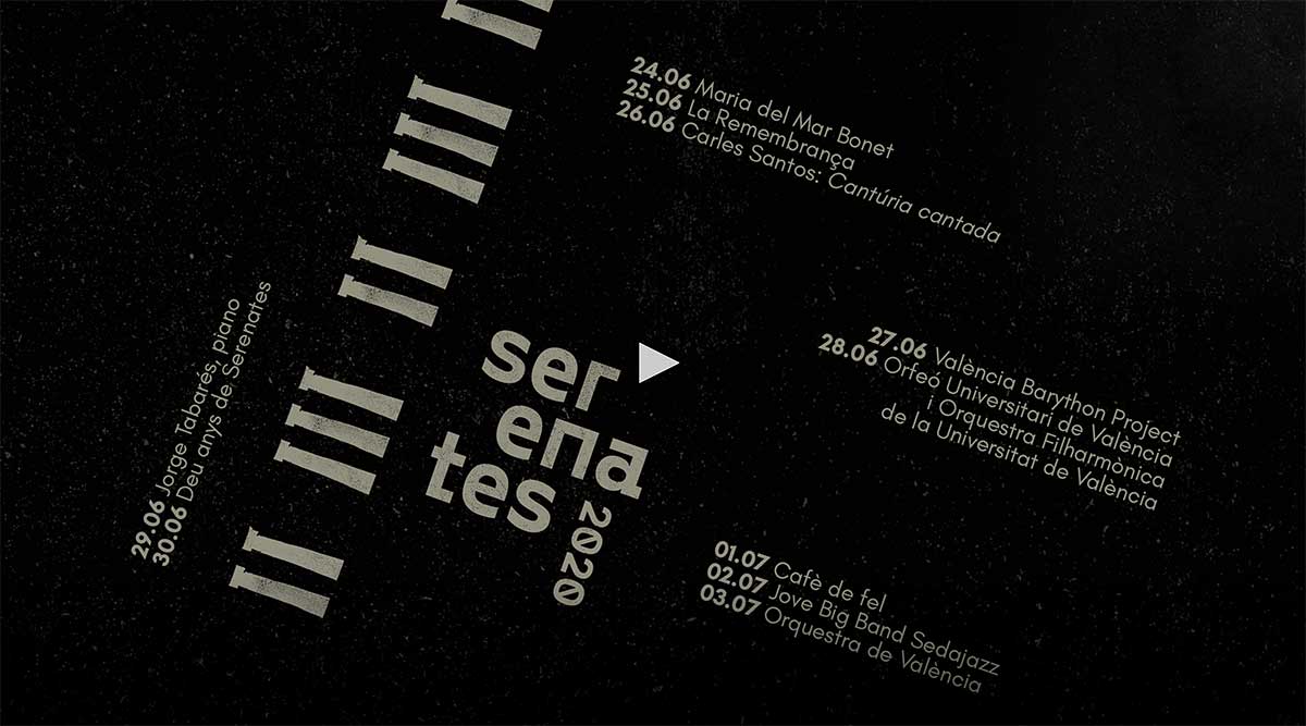 El festival Serenates 2020 celebra su 33 edición con la difusión de una actuación de Carles Santos y el Cor de la Generalitat