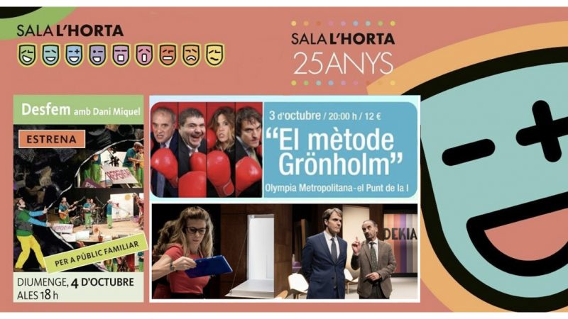 La Sala L’Horta arranca la temporada con “𝗘𝗹 𝗠è𝘁𝗼𝗱𝗲 𝗚𝗿ö𝗻𝗵𝗼𝗹𝗺” y el estreno absoluto de “𝗗𝗲𝘀𝗳𝗲𝗺”, del cantautor valenciano Dani Miquel