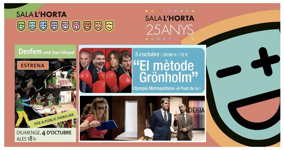 La Sala L’Horta arranca la temporada con “𝗘𝗹 𝗠è𝘁𝗼𝗱𝗲 𝗚𝗿ö𝗻𝗵𝗼𝗹𝗺” y el estreno absoluto de “𝗗𝗲𝘀𝗳𝗲𝗺”, del cantautor valenciano Dani Miquel