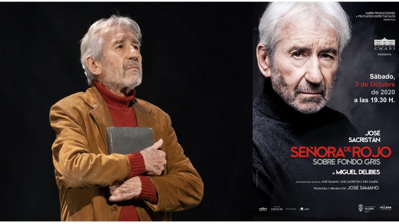 José Sacristán regresa al Teatro Chapí de Villena con “SEÑORA DE ROJO SOBRE FONDO GRIS” de Miguel Delibes