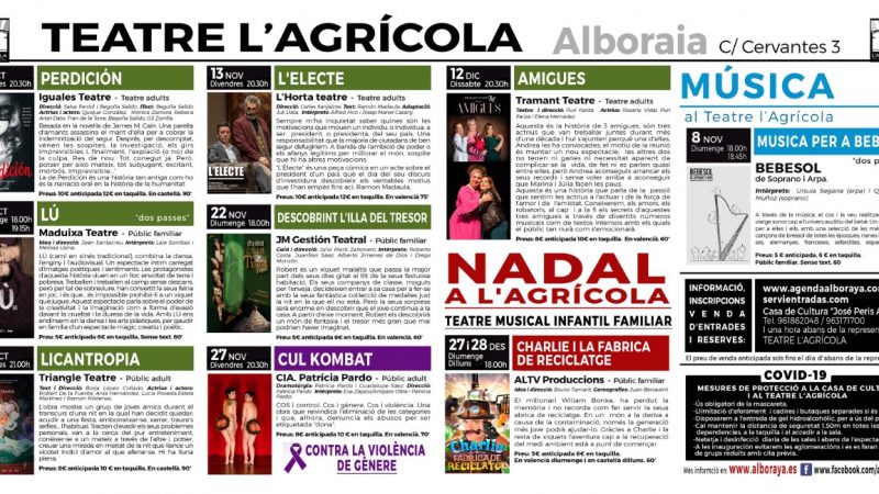 El Teatre l’Agrícola de Alboraia arranca la temporada