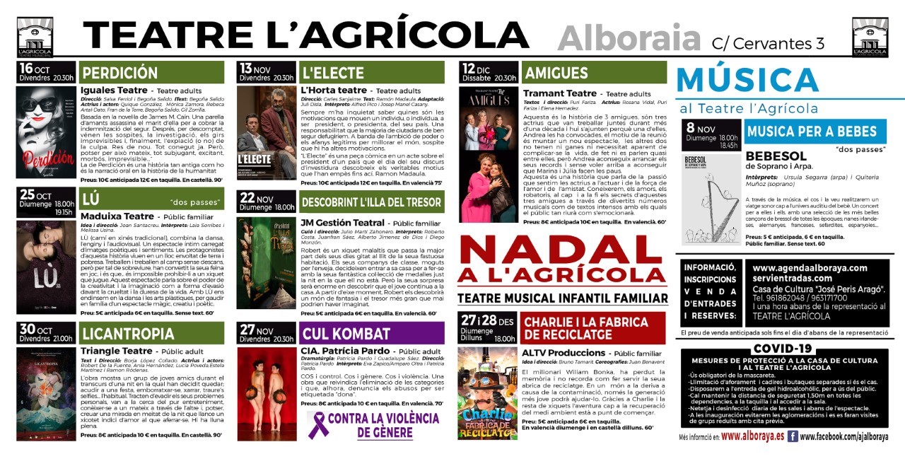 El Teatre l’Agrícola de Alboraia arranca la temporada