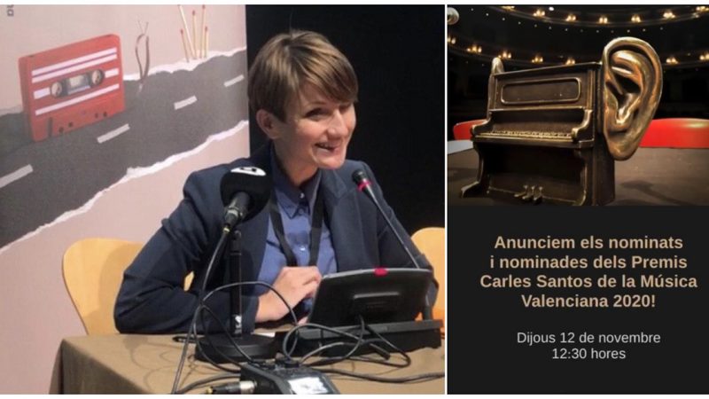 El Institut Valencià de Cultura anuncia los nominados a los Premios Carles Santos de la Música Valenciana 2020