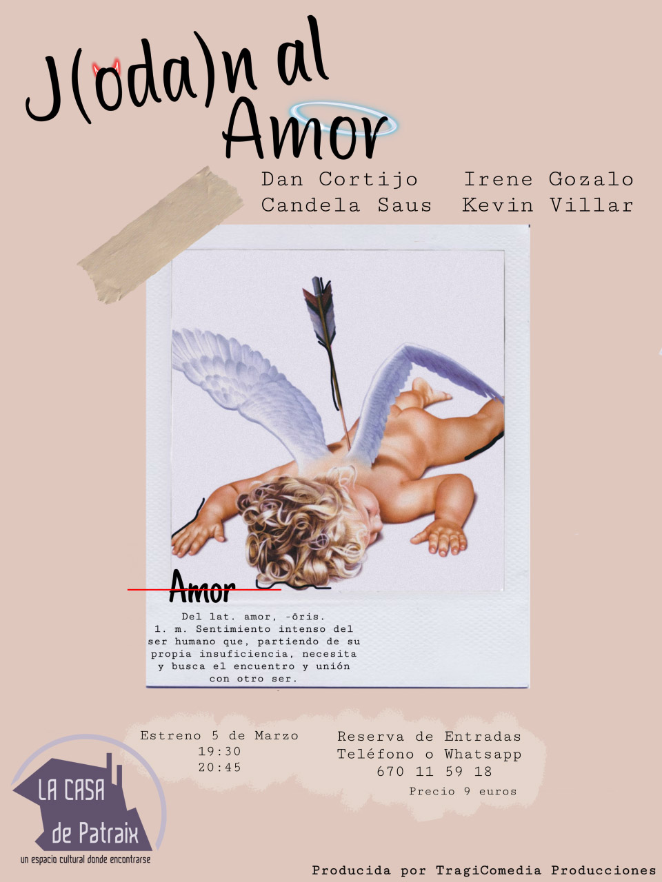 Tragicomedia Producciones presenta el estreno de “J(oda)n al Amor”