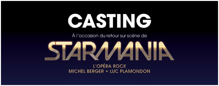 Casting para el nuevo espectáculo de ópera rock francesa STARMANIA