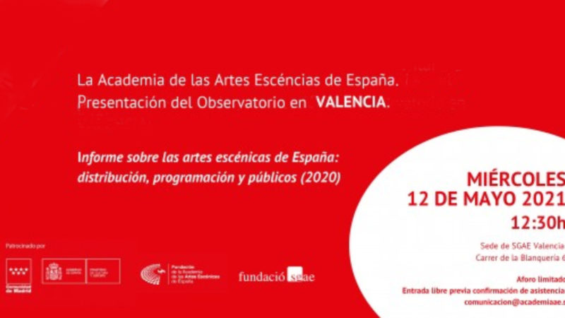 La Academia de las Artes Escénicas presenta en Valencia su segundo informe sobre el sector