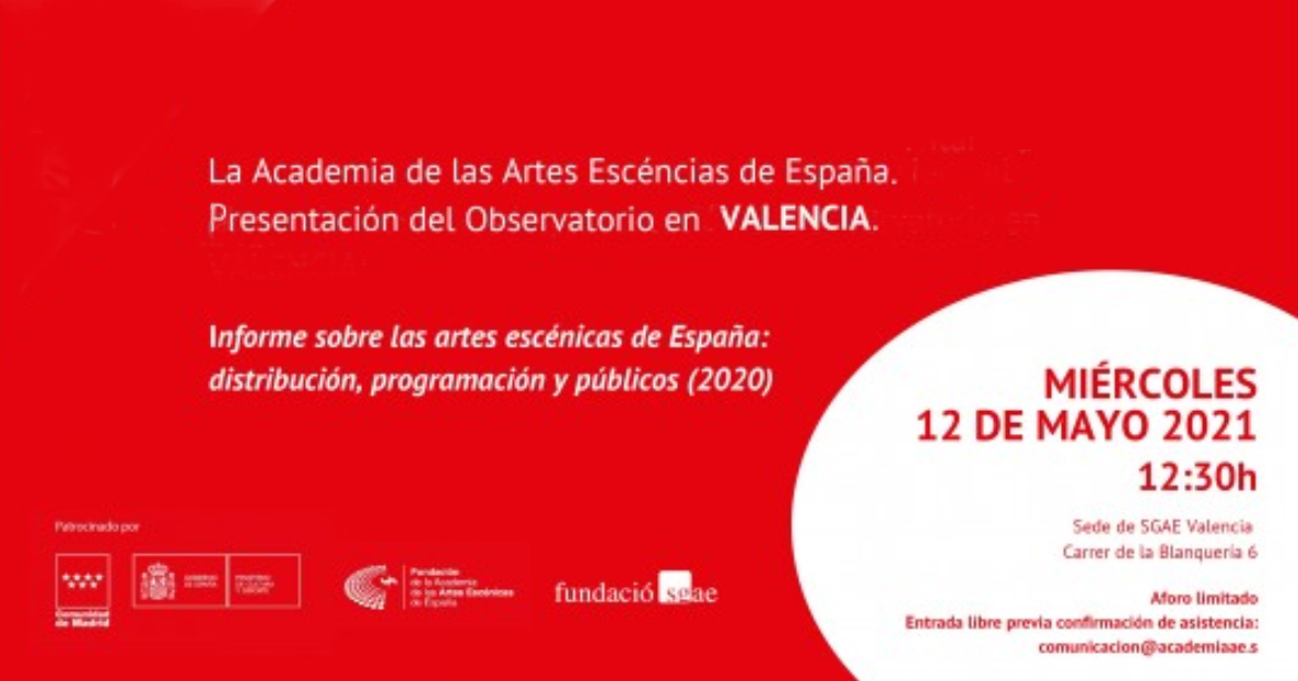 La Academia de las Artes Escénicas presenta en Valencia su segundo informe sobre el sector