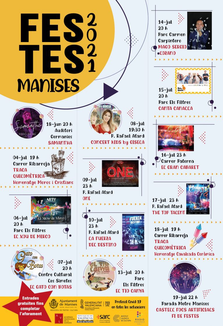 Manises presenta la programación de sus fiestas