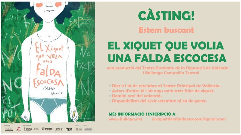 Càsting en Valencia: ‘El xiquet que volia una falda escocesa’