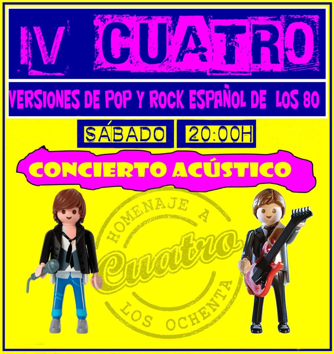 Concierto acústico de Pop-Rock español de los 80 con IV CUATRO