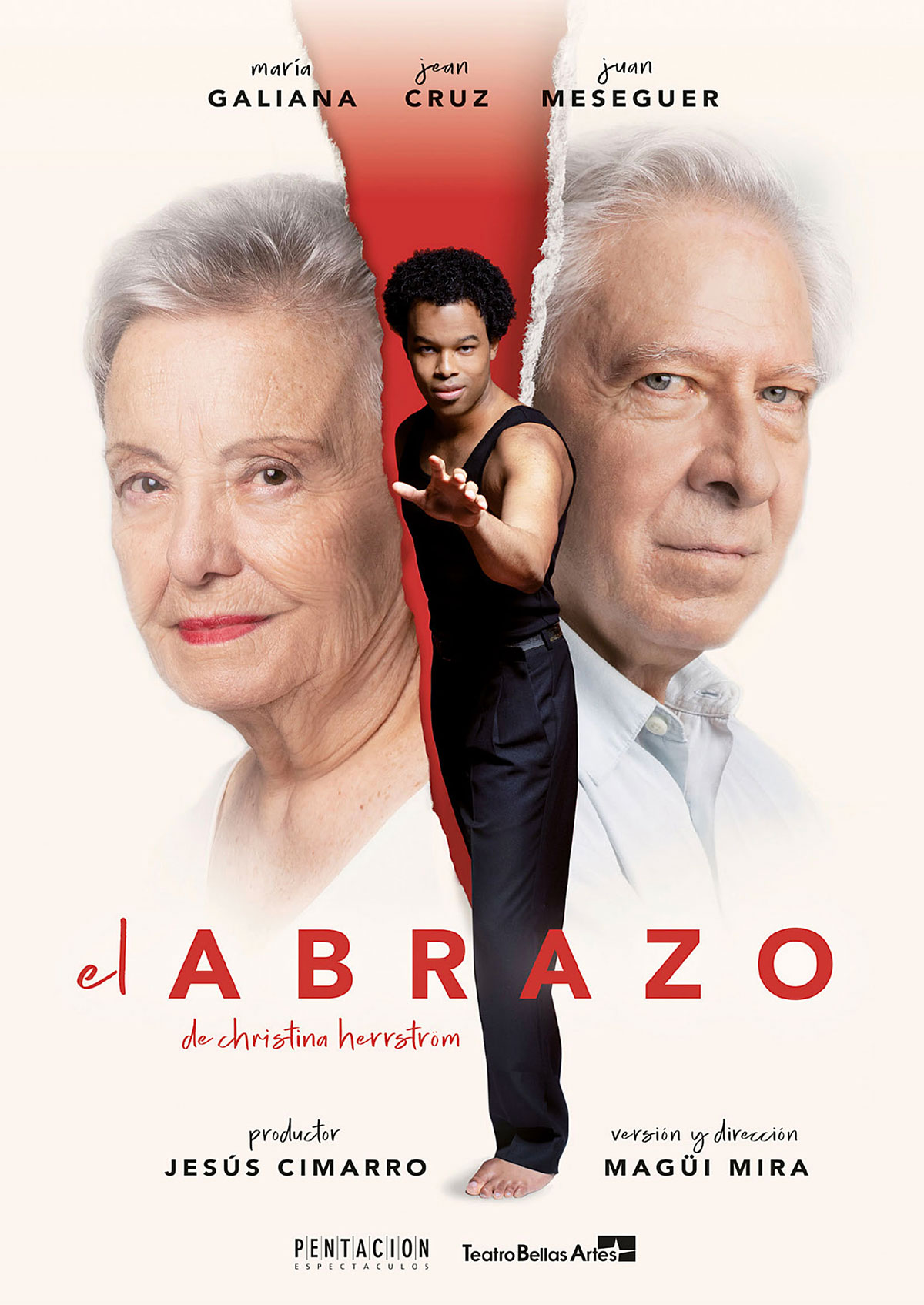 María Galiana, Juan Meseguer y Jean Cruz protagonizan ‘El Abrazo’, en versión y dirección de Magüi Mira