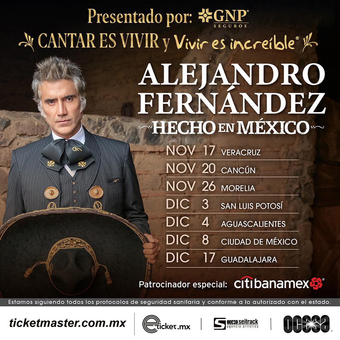 Alejandro Fernández anuncia su gira por México