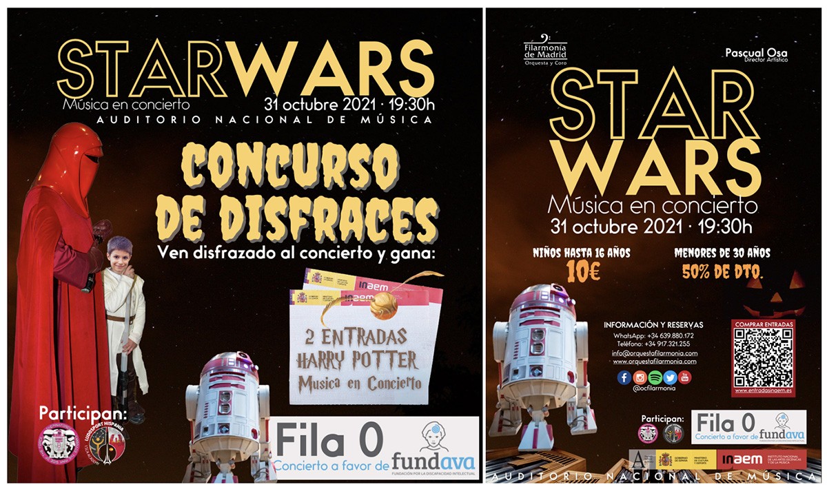 Star Wars en concierto. Vive un Halloween solidario en el Auditorio Nacional