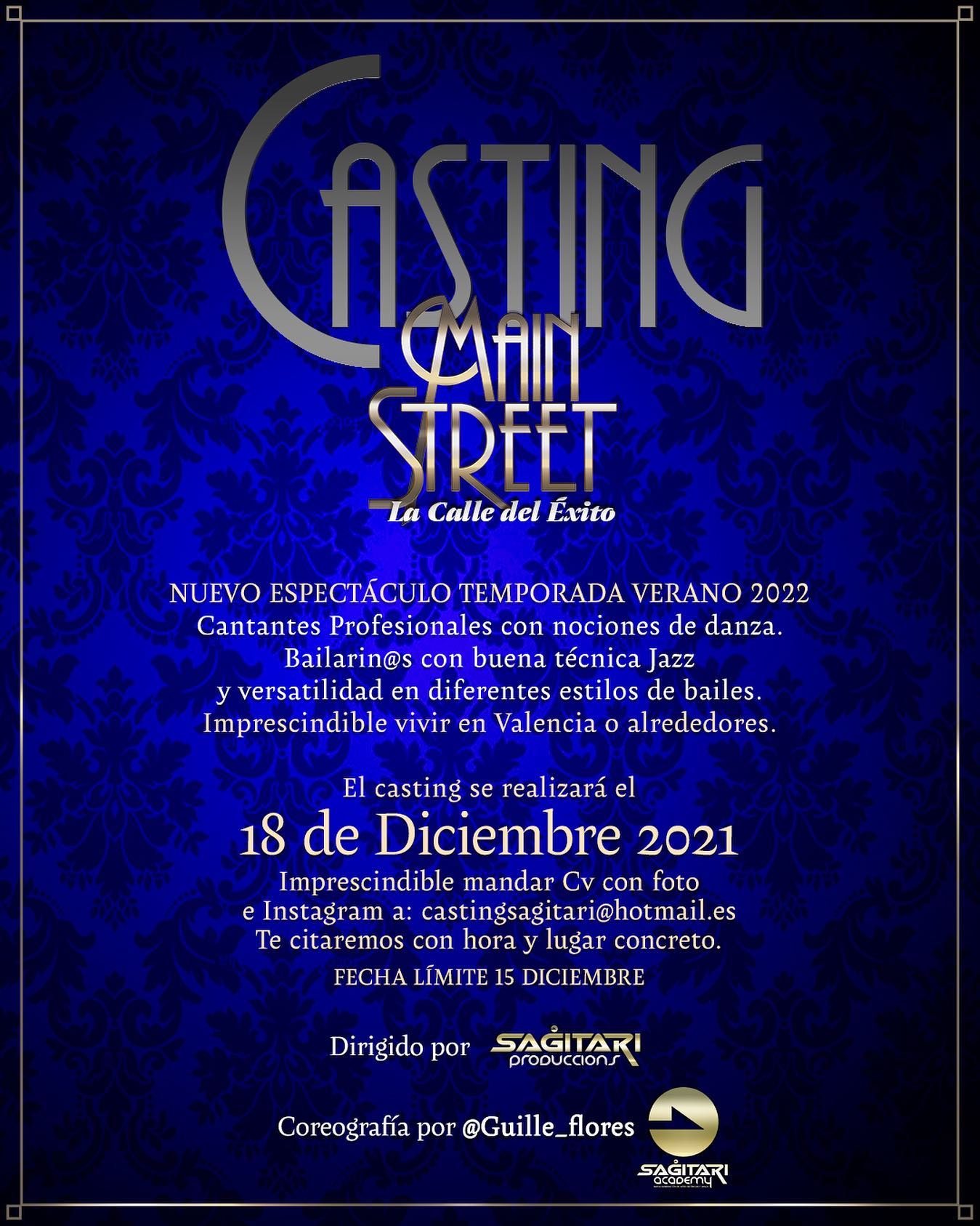 Casting en Valencia: “MAIN STREET, La calle del éxito”