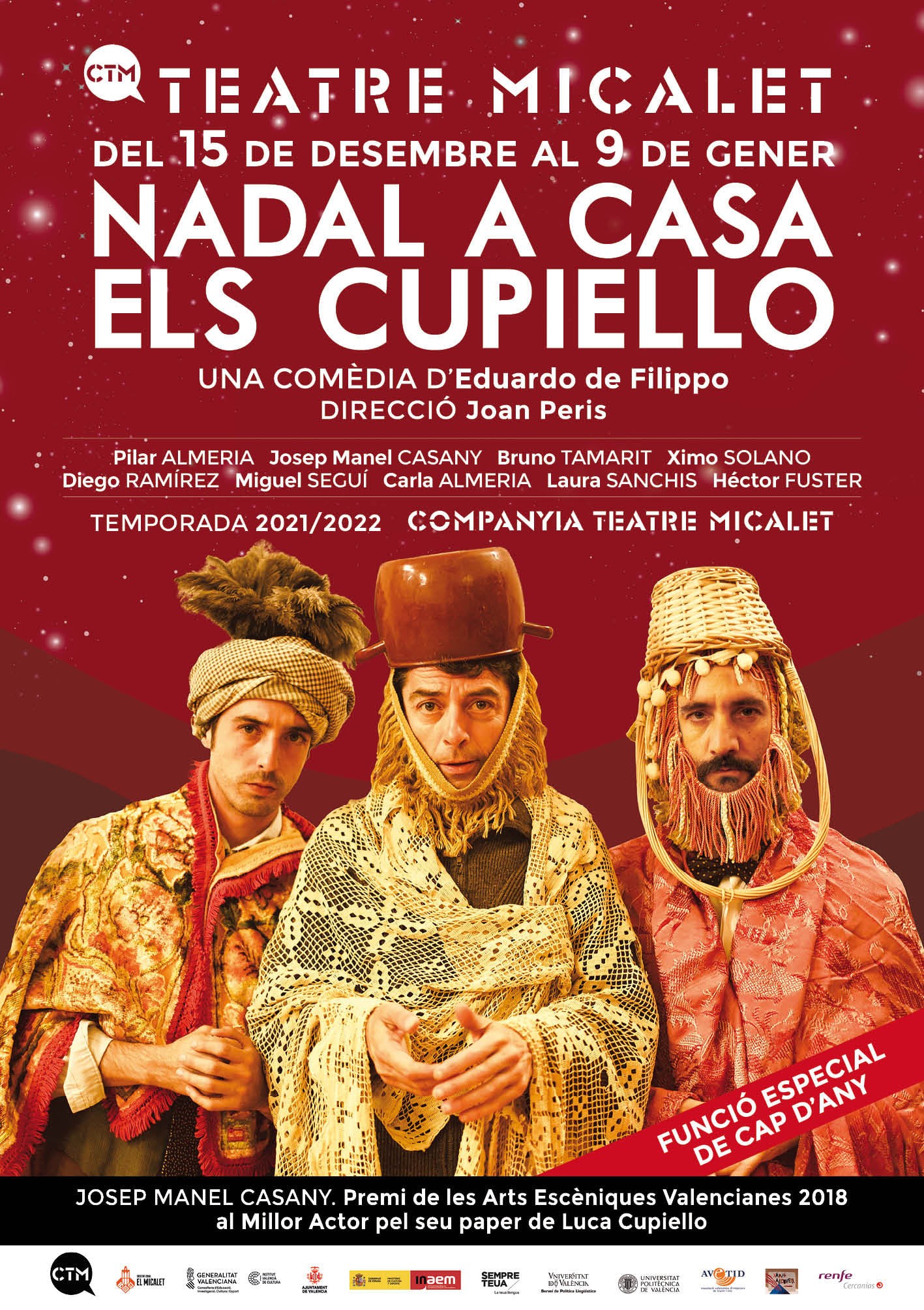 La comedia ‘Nadal a casa els Cupiello’ arranca su quinta y última temporada en el Teatre Micalet