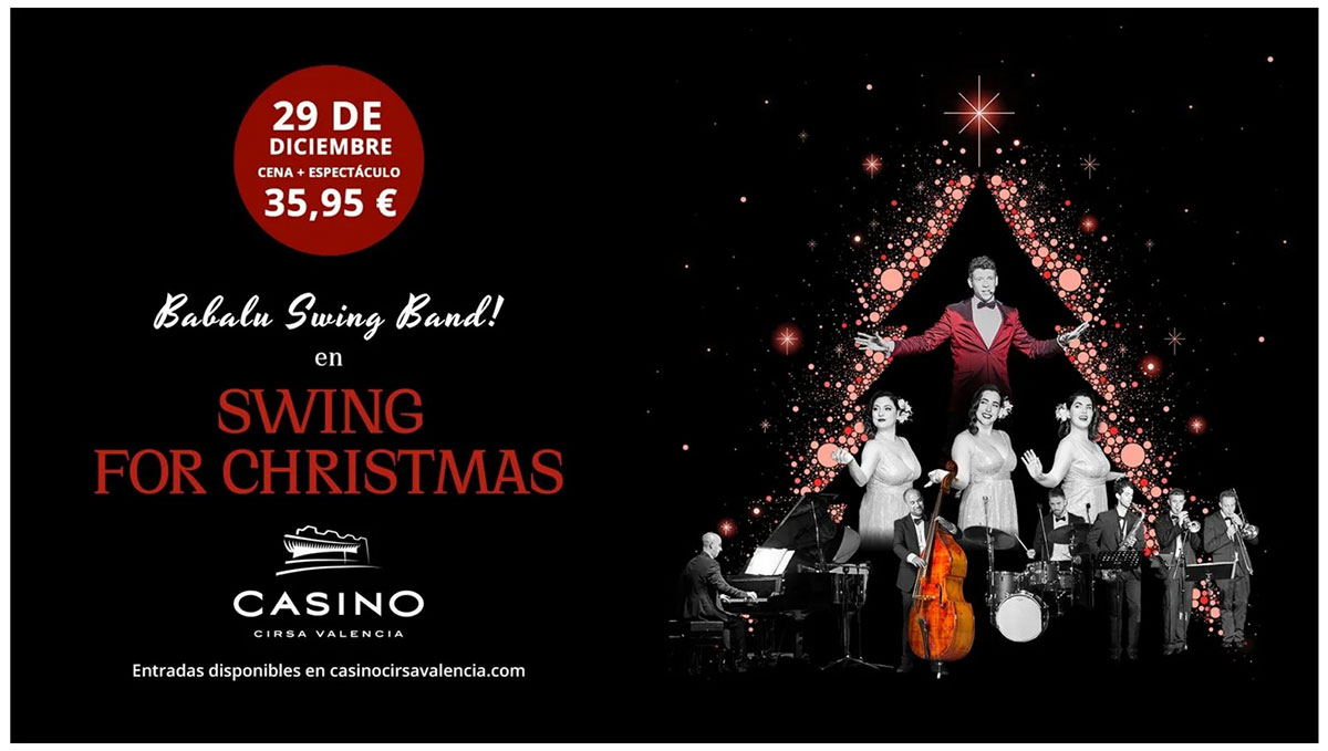 Casino CIRSA Valencia te invita a vivir la magia de la Navidad con la cena espectáculo Swing for Christmas