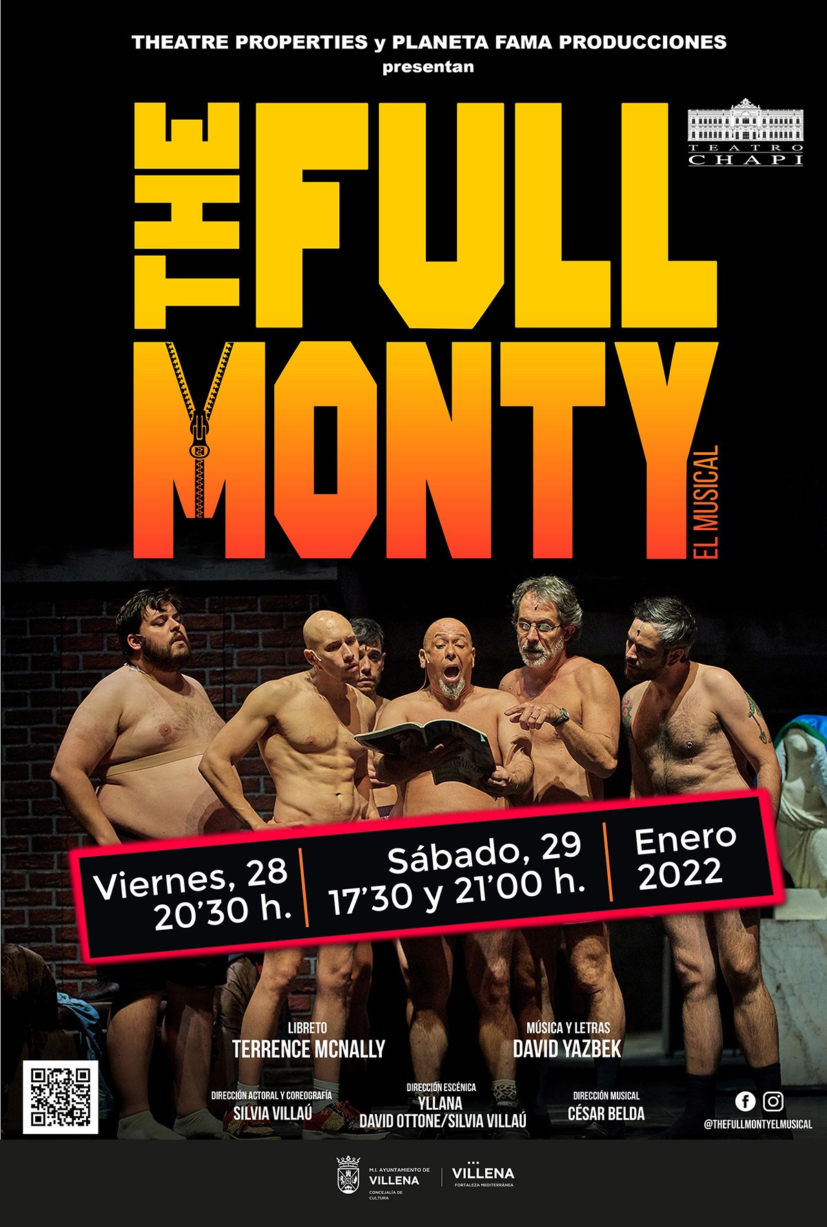 EL CHAPÍ DE VILLENA RECIBE “FULL MONTY” EL MUSICAL, UNA FIESTA PARA EL ESPECTADOR