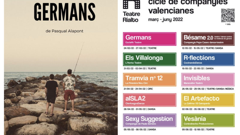 ‘Germans’, de Esclafit Teatre, inicia el ciclo de compañías valencianas en el Rialto