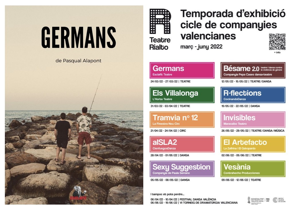 ‘Germans’, de Esclafit Teatre, inicia el ciclo de compañías valencianas en el Rialto