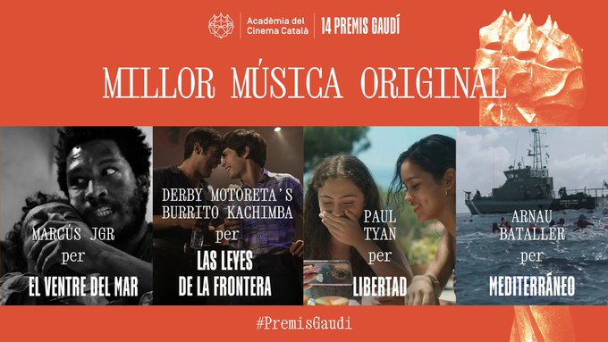 El compositor Arnau Bataller estará presente en la Gala de los XIV Gaudí nominado por la Banda Sonora de la película “Mediterráneo”