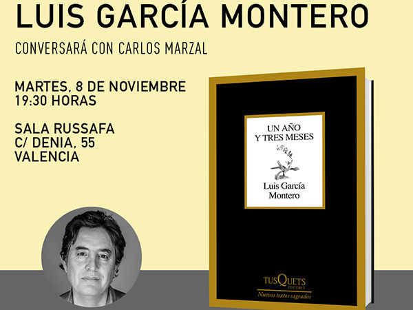 Luis García Montero presenta en Sala Russafa su último poemario, ‘Un año y tres meses’
