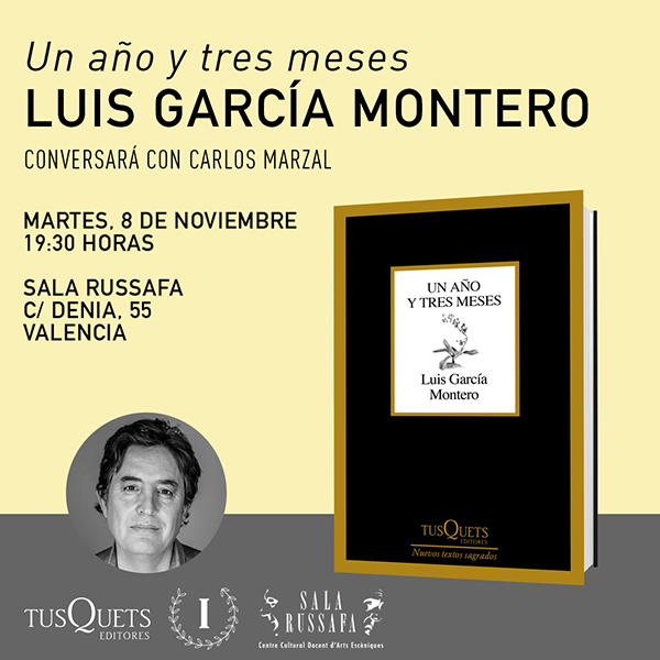 Luis García Montero presenta en Sala Russafa su último poemario, ‘Un año y tres meses’