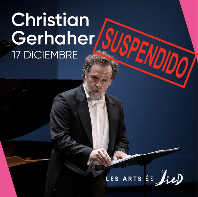 Christian Gerhaher cancela su recital en Les Arts por problemas con las conexiones aéreas con Valencia