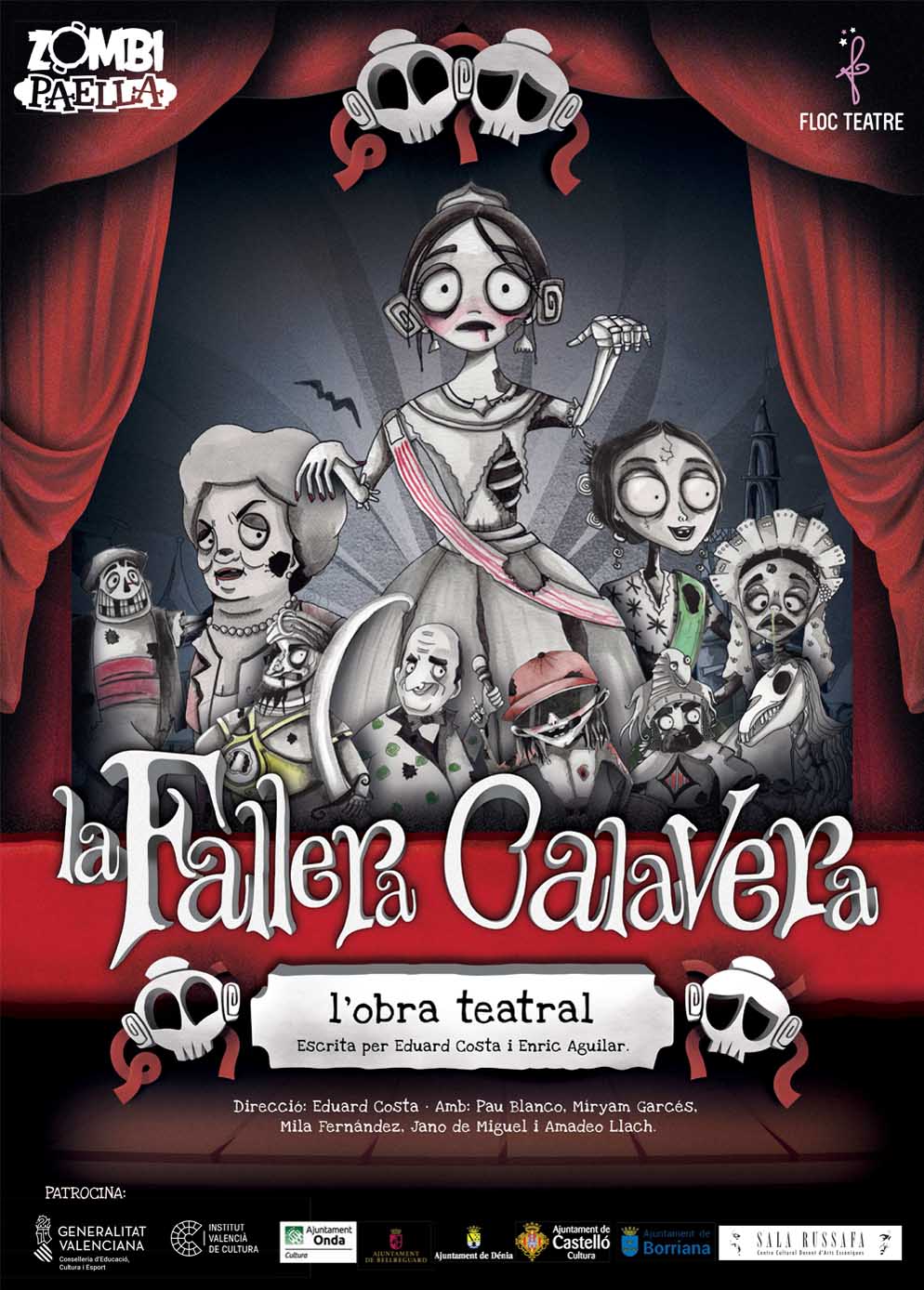 La Sala  𝐥’Horta presenta “La fallera calavera”, adaptación teatral del fenómeno viral que llevó la estética de Tim Burton al folklore valenciano