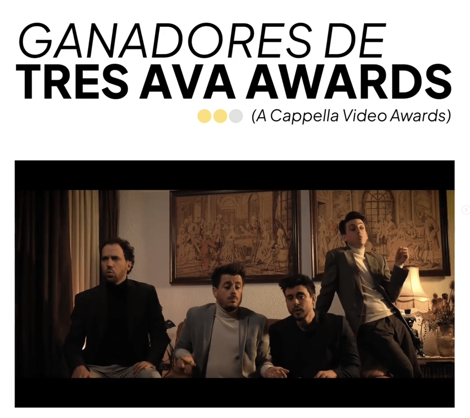 Melomans recibe 3 premios en los A Cappella Video Awards