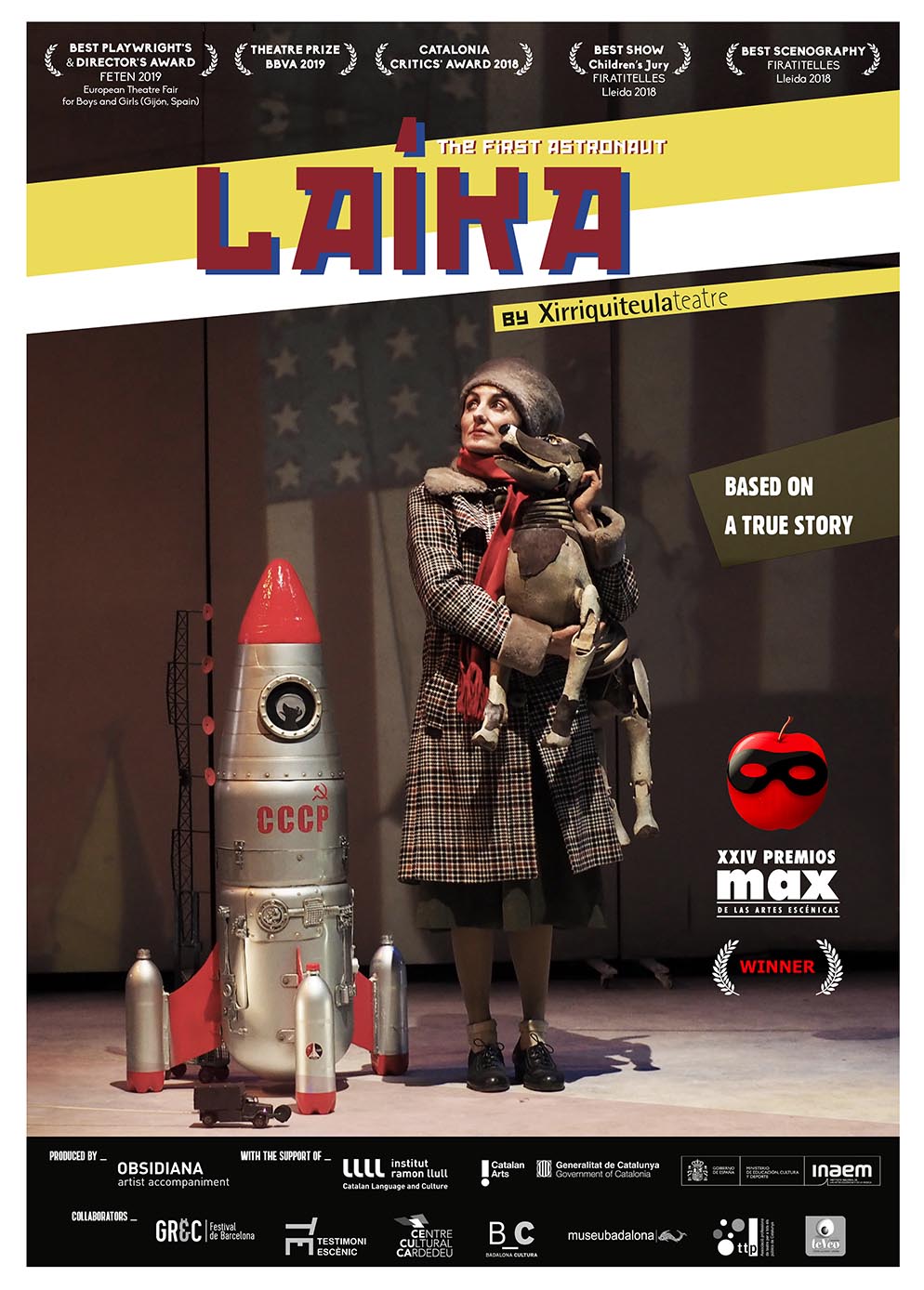 Sala L’Horta presenta la multi premiada Laika, espectáculo familiar sobre la aventura de la primera perra cosmonauta