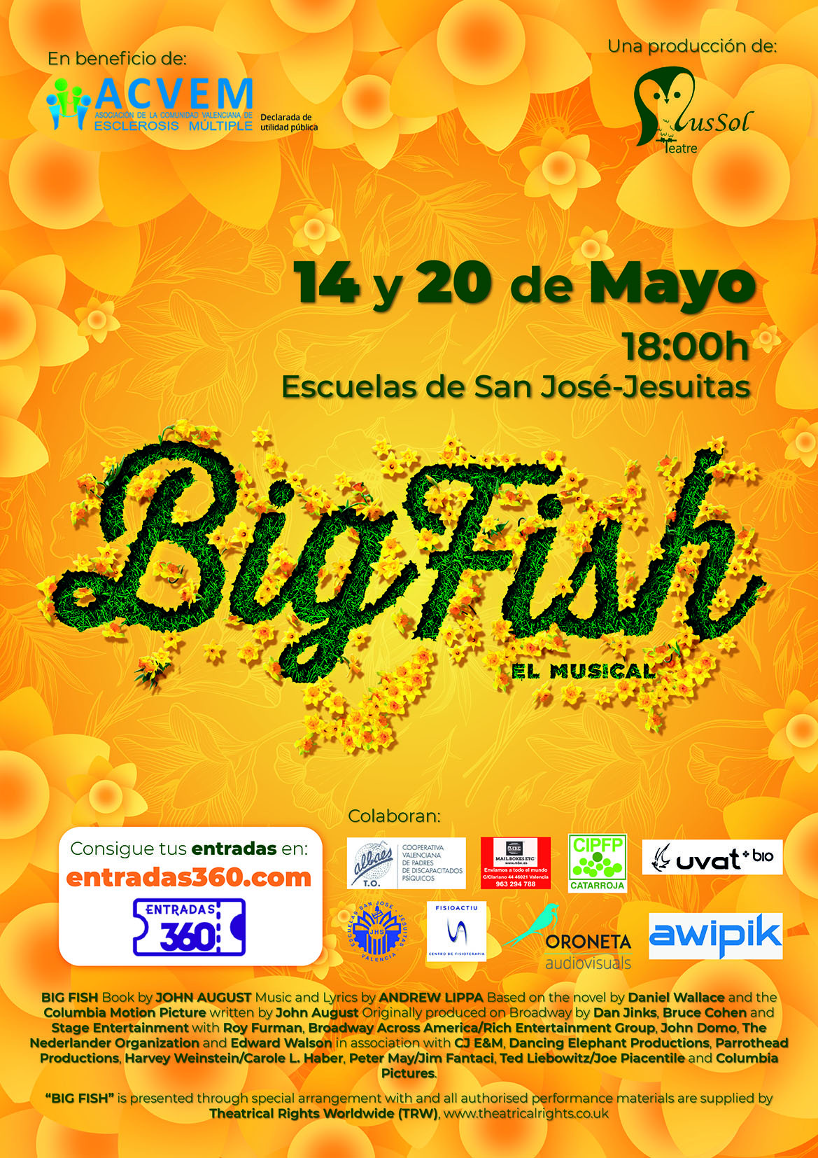 MusSol Teatre presenta el musical “Big Fish” en   beneficio de la Esclerosis Múltiple