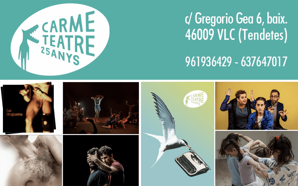 Carme Teatre apoya la innovación creativa valenciana con el estreno absoluto de seis residencias artísticas hasta junio