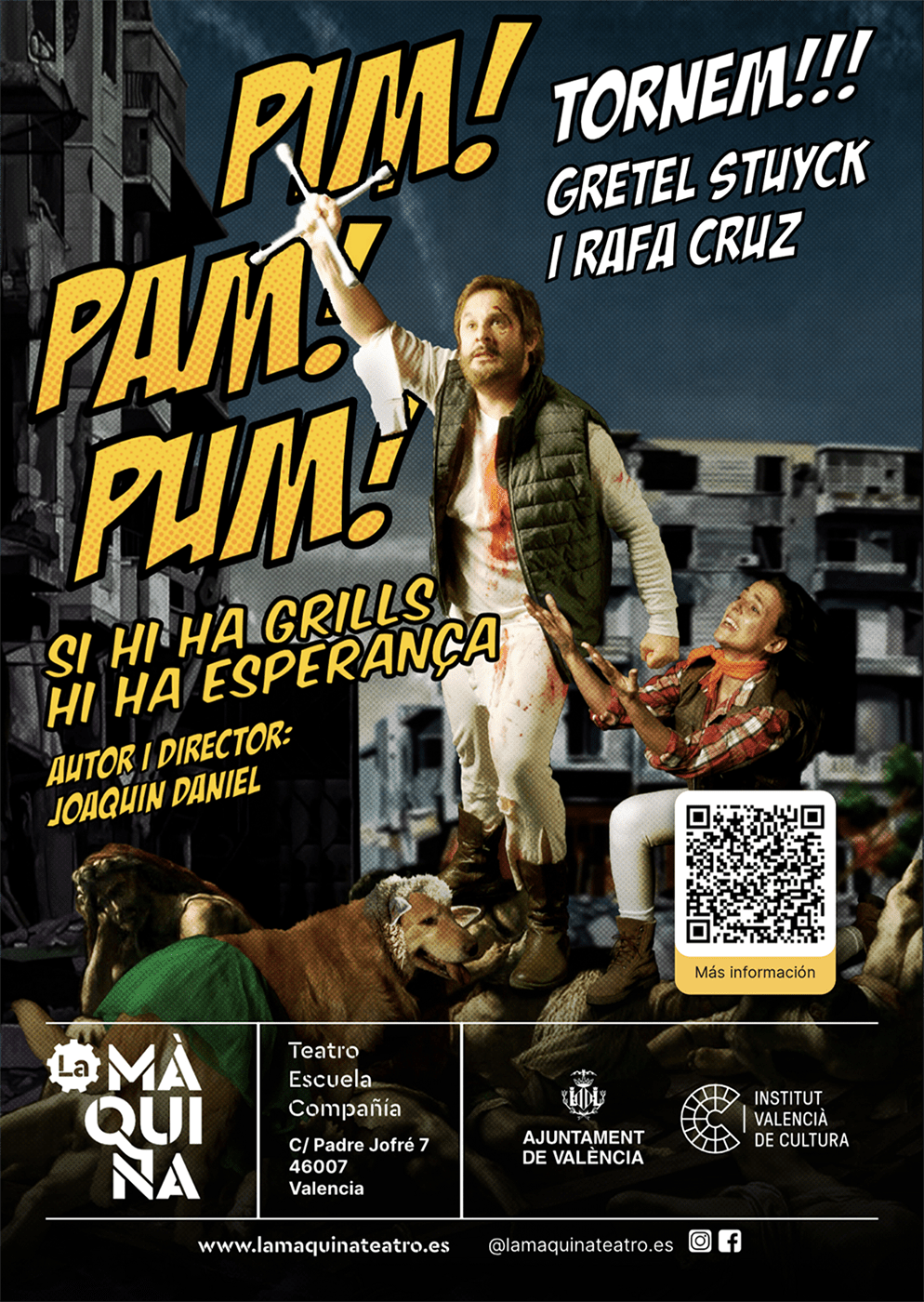 La Màquina teatro estrena “PIM! PAM! PUM!: si hi ha grills hi ha esperança” en valenciano