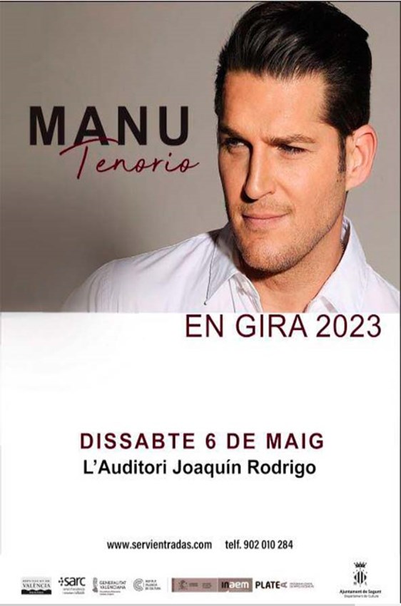 Manu Tenorio actúa en el Auditorio Joaquín Rodrigo en su gira 2023