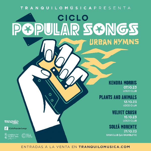 El V Ciclo Popular Songs se completa con Plants and Animals y el 30º aniversario del trío norteamericano de power pop Velvet Crush