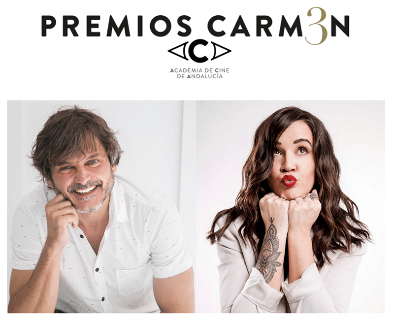 Salva Reina y Martita de Graná presentarán la tercera edición  de los Premios Carmen del Cine Andaluz