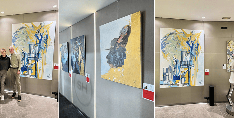 Aleksandra Istorik muestra parte de su obra en una exposición permanente en Singular Hotel de Valencia