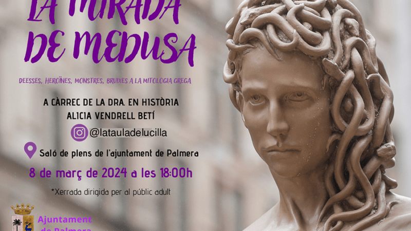 “La mirada de Medusa: diosas, heroínas, monstruos y brujas en la mitología griega”, charla con motivo del Día Internacional de la Mujer 2024 en Palmera