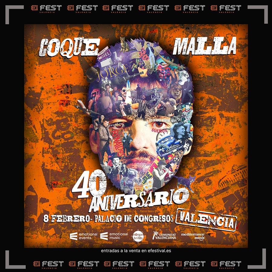 Coque Malla celebrará su 40 aniversario en E!FEST VALENCIA