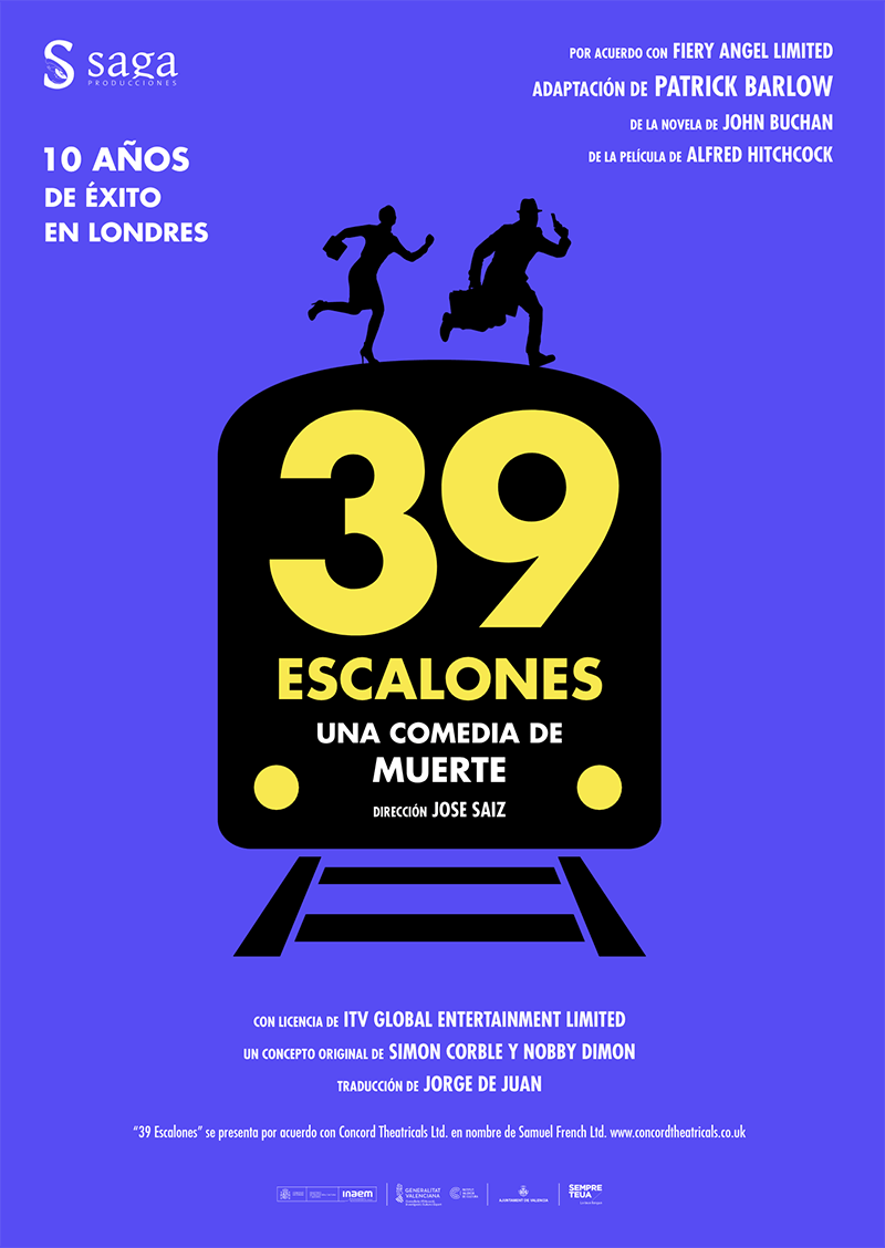 “39 Escalones” regresa al Teatro Flumen: el fenómeno teatral de Saga Producciones vuelve a Valencia por tercera vez