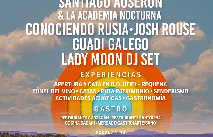 Quique González, Santiago Auserón & La Academia Nocturna y Conociendo Rusia encabezan el cartel musical de Tierra Bobal Fest