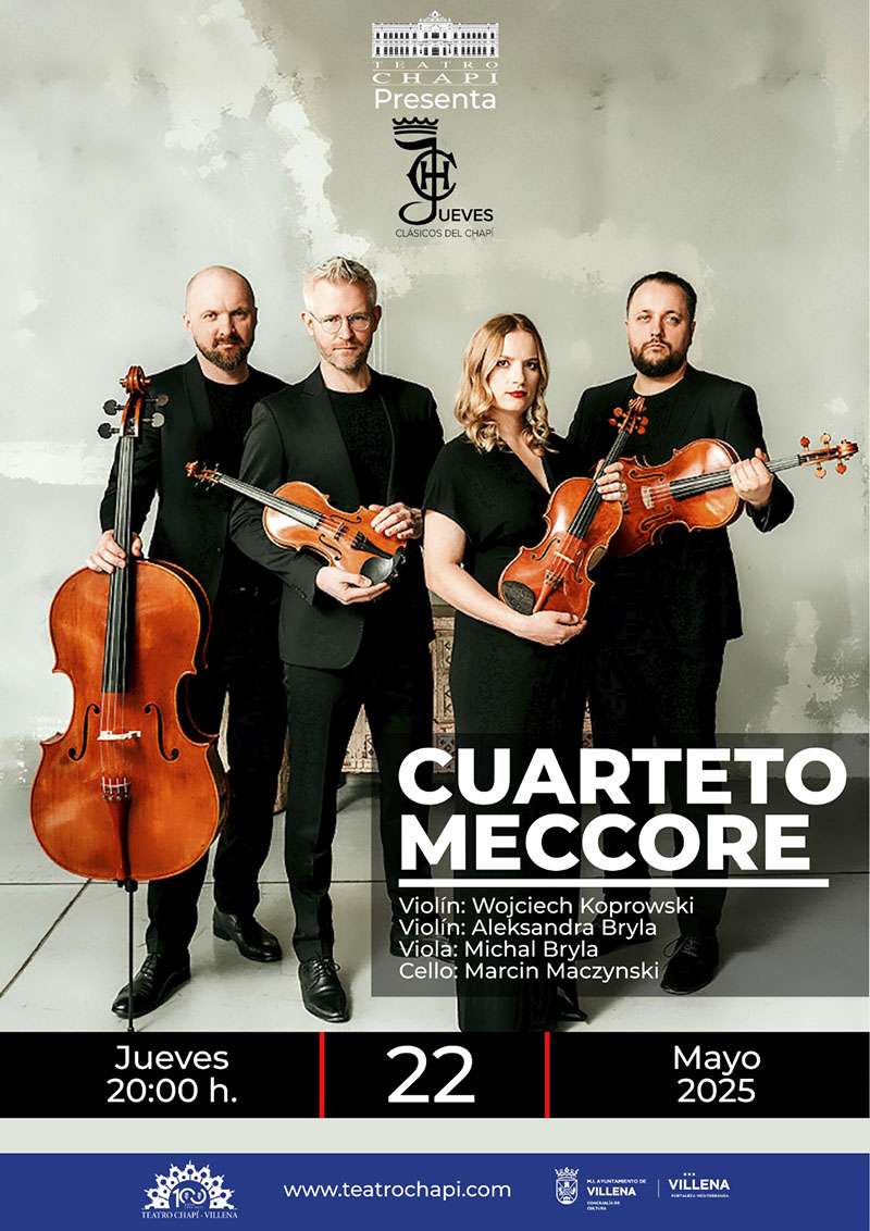 El Cuarteto Meccore de Varsovia en el ciclo “Los jueves clásicos del Chapí”
