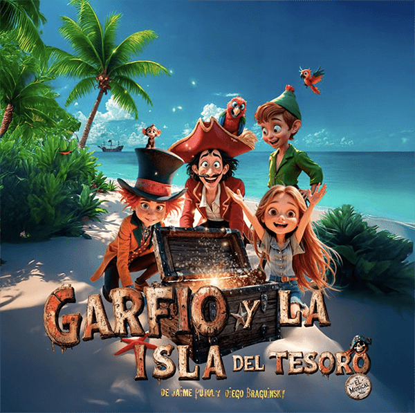 “GARFIO Y LA ISLA DEL TESORO”- Un musical para toda la familia