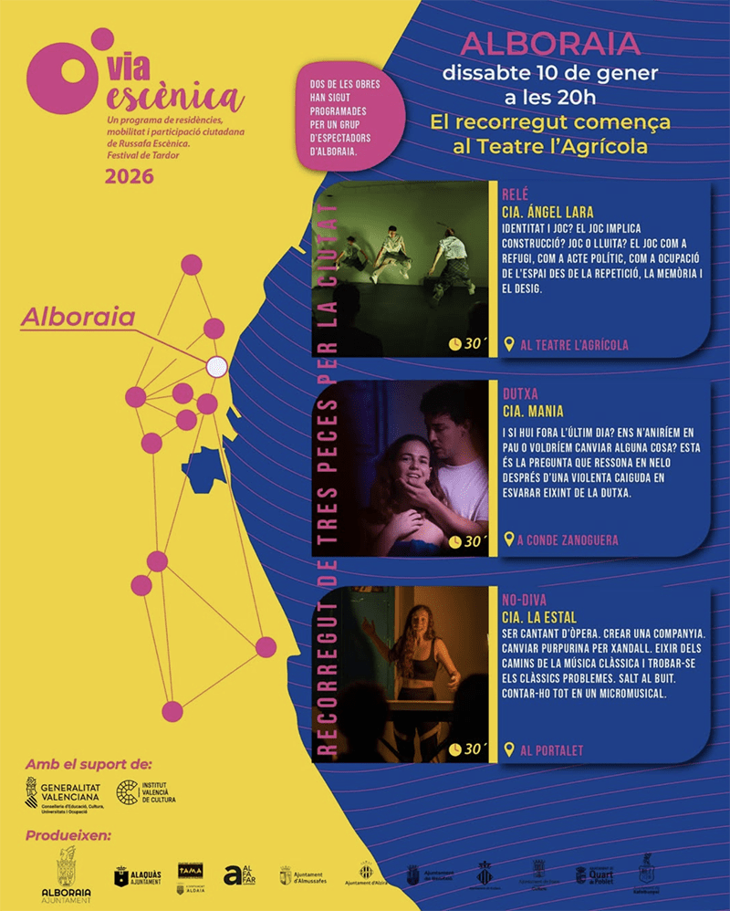 Via Escènica llega a Alboraya con RELÈ, NO DIVA y DUTXA